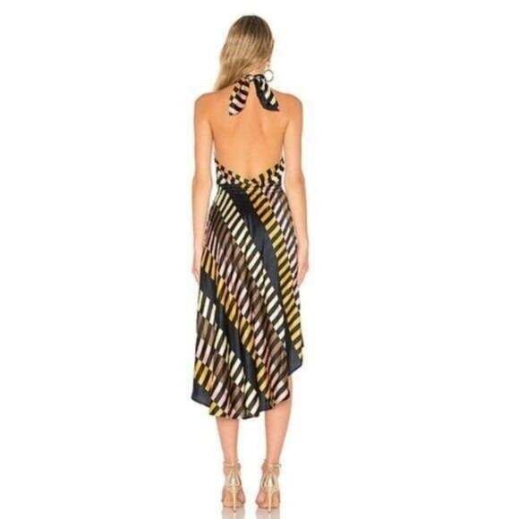 Apiece Apart Nightingale Striped Halter Wrap Dress - Picture 3 of 4